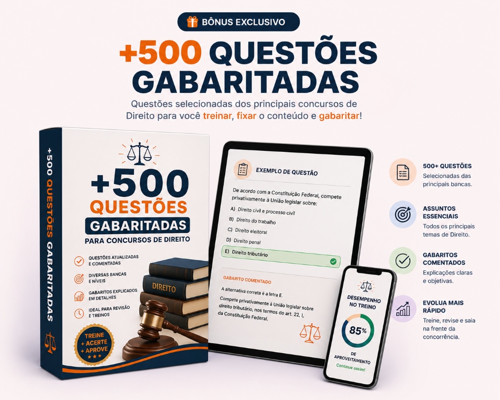 Bônus 1 +500 Questões Gabaritadas