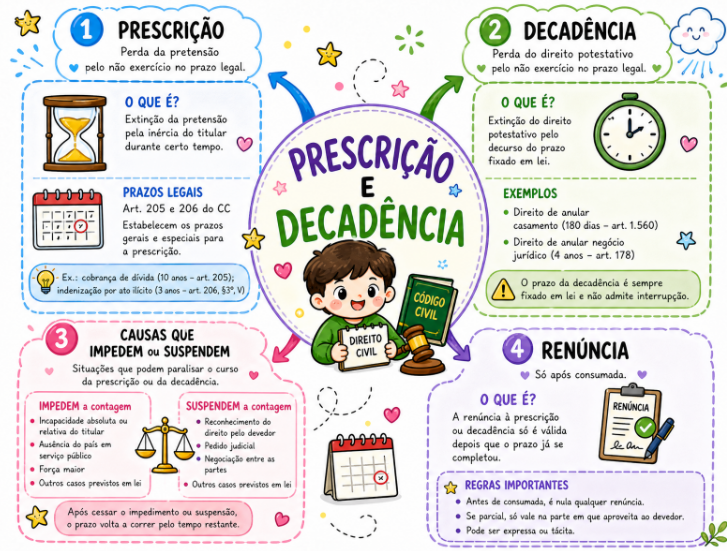 Mapa Mental Prescrição e Decadência