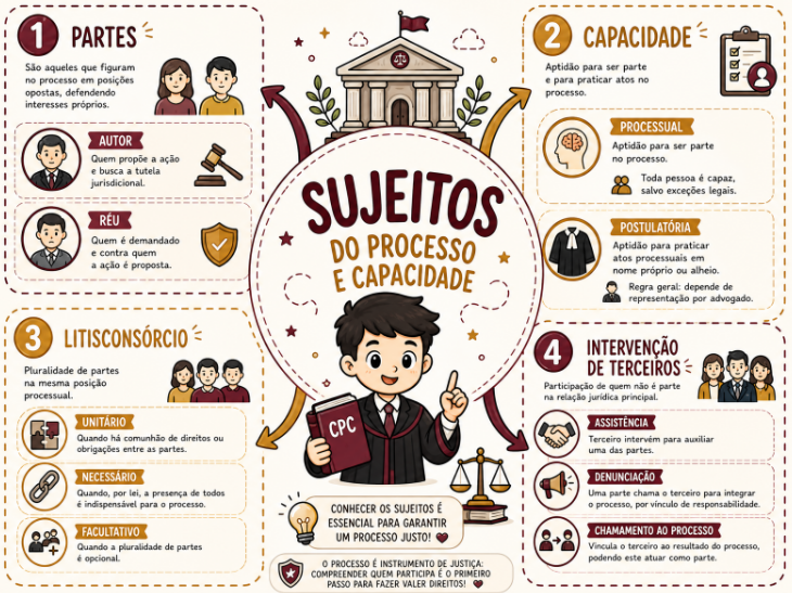 Mapa Mental Sujeitos do Processo e Capacidade